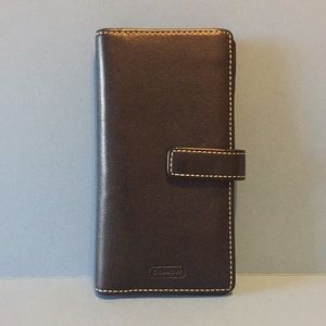 Coach leather credit card holder